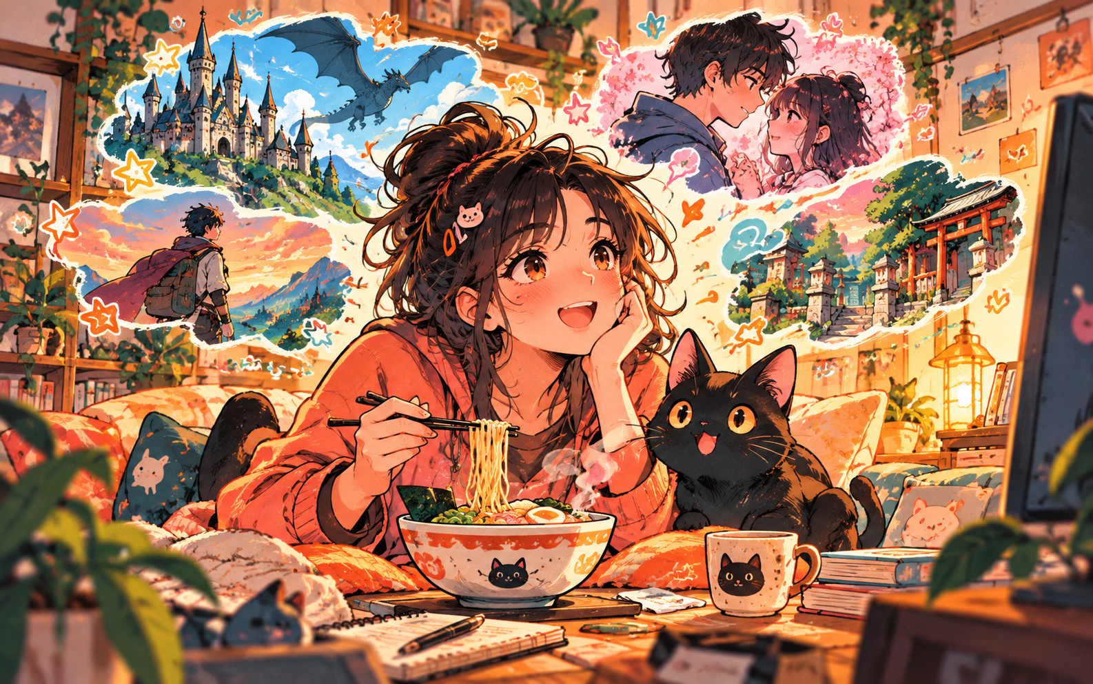 Original ChatGPT-generated editorial illustration for New editorial illustration for the genuine Anime for Beginners article and homepage recommendation